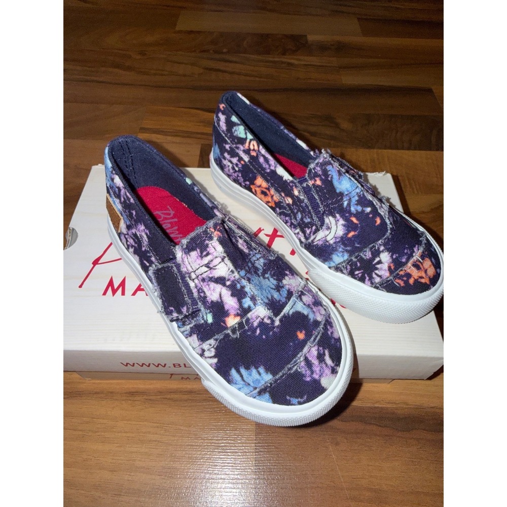 Blowfish Malibu Kid Slip On Sneakers Floral Print Blue Pink White Size Toddler 8